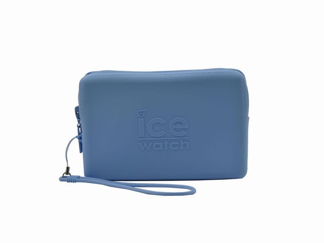 Silikon Case in Hellblau von Ice Watch mit den Maßen 16,5x10,5 cm, mit leichtem Reißverschluss und Trageschlaufe, ideal für Zubehör oder eine sichere Aufbewahrung.