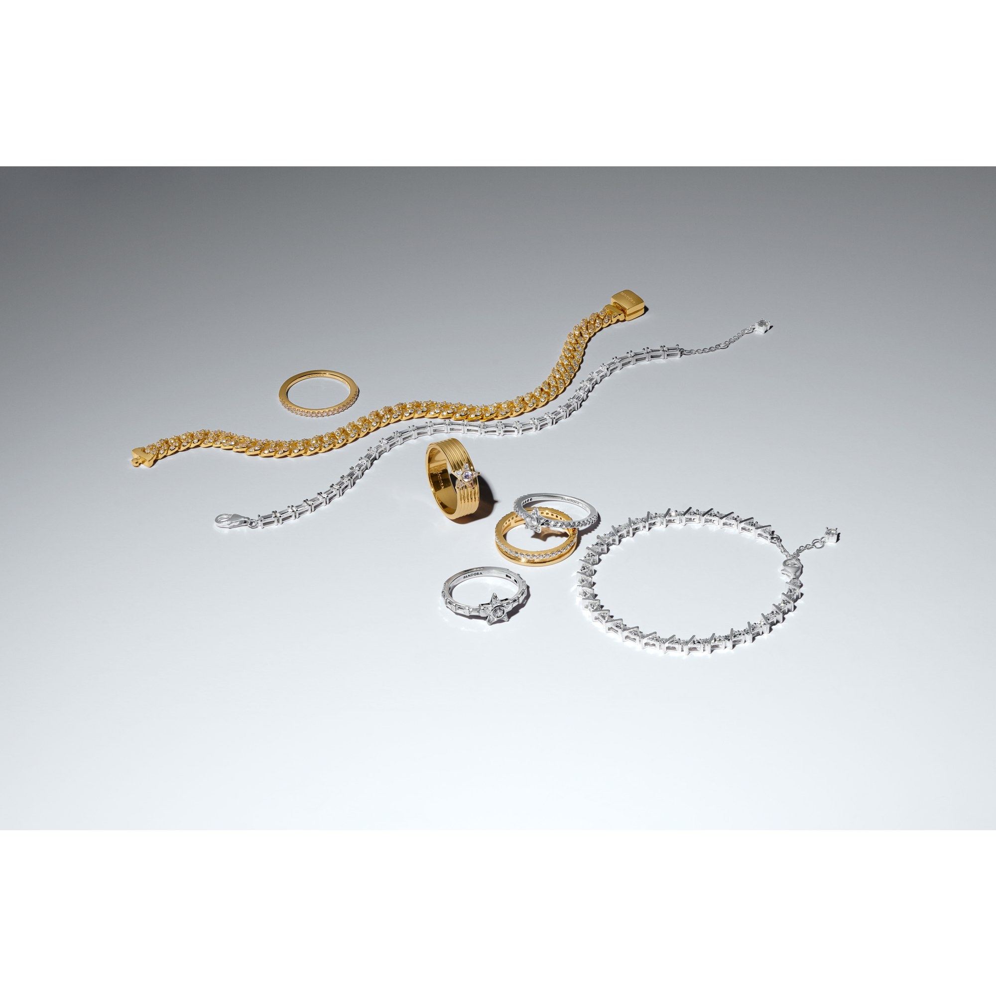 Pandora Funkelnder Band-Ring - Gelbgold Vergoldung - Zirkonia – Ansicht 3