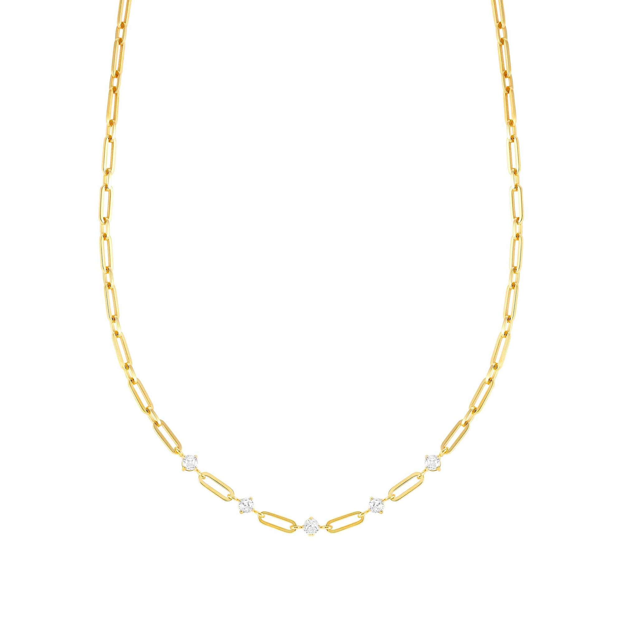 Nomination ChainsOfStyle - Kette - weiße Zirkonia - Edelstahl goldfarben - 46 cm – Ansicht 3