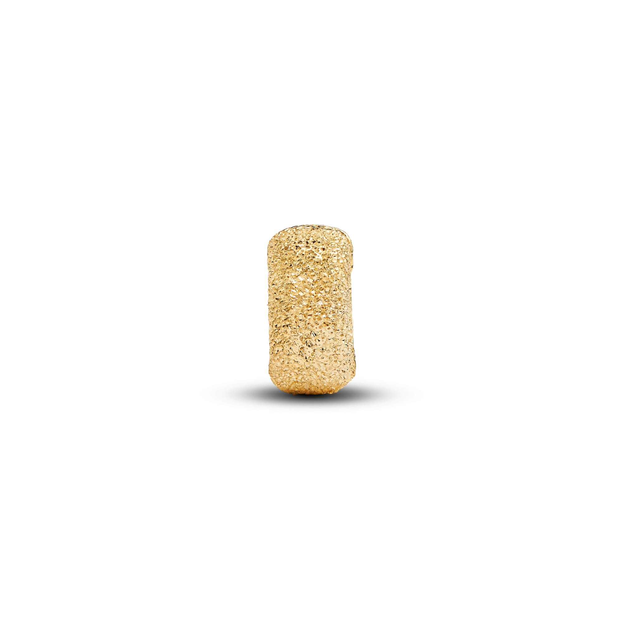Pandora Strukturierter Mini Clip-Charm - Gelbgold Vergoldung - Silikon – Ansicht 2