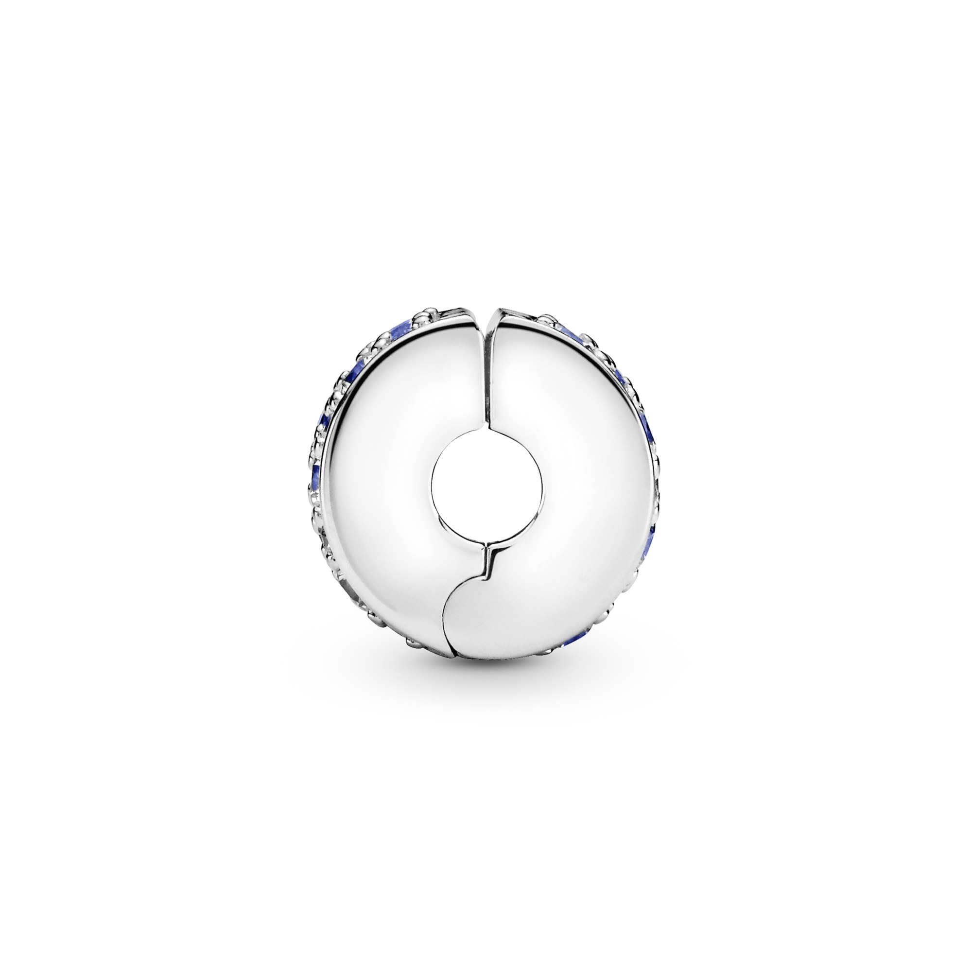 PANDORA Blauer Pavé-Glanz - Silber Charm – Ansicht 2