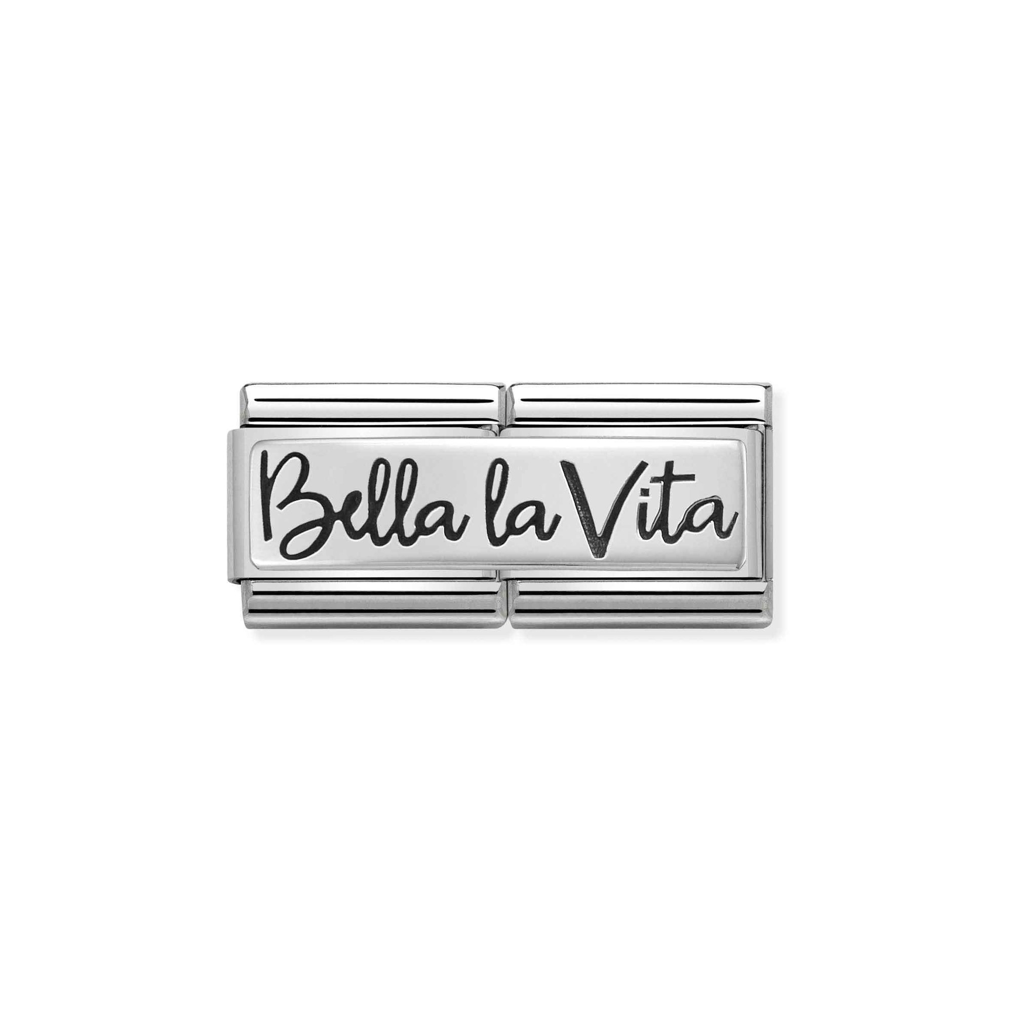 Nomination Composable Classic Double Charm Bella la Vita - Edelstahl, Sterling Silber