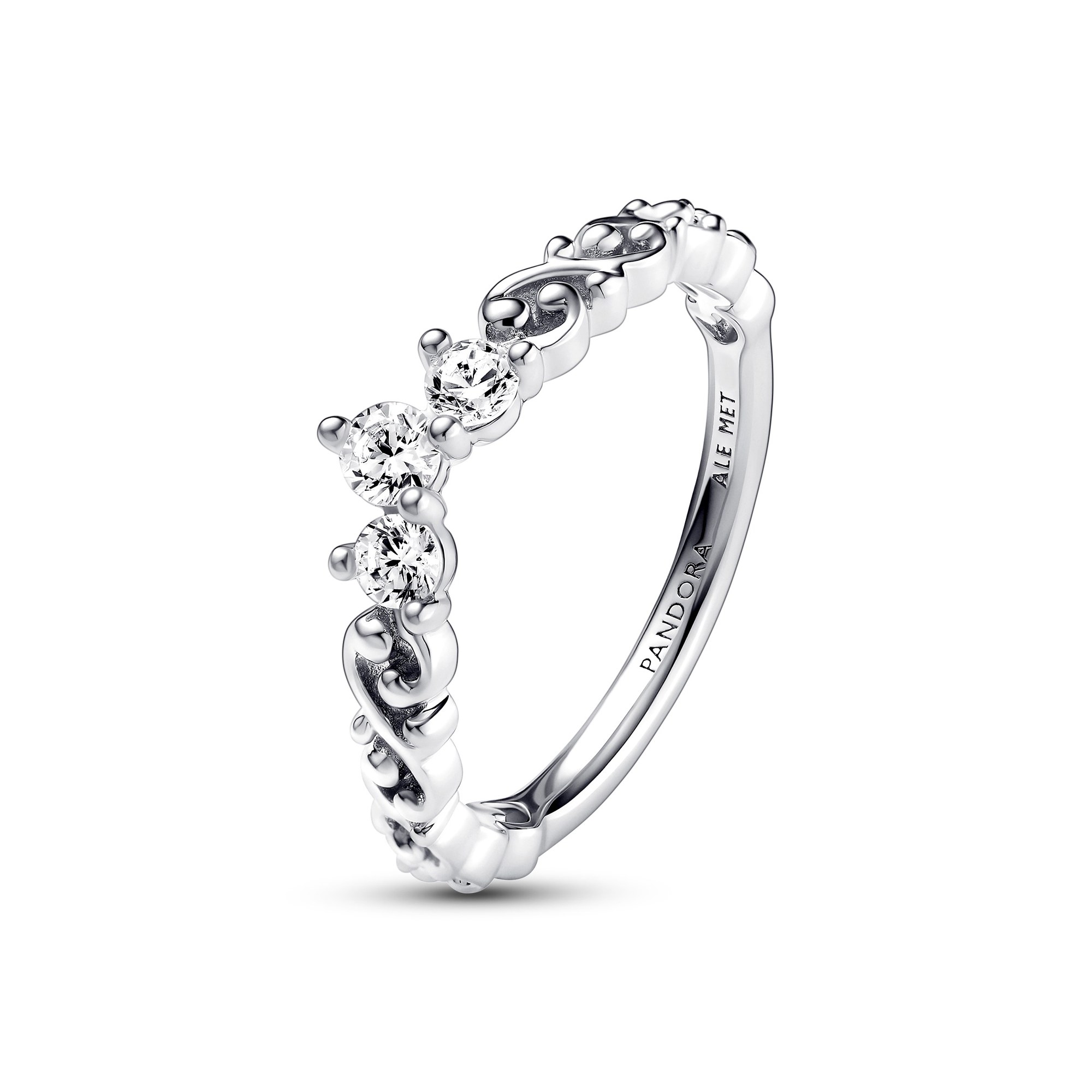Pandora königlicher Tiara Diadem-Ring - Sterling Silber + Zirkonia - Klar Ansicht 3 – Ansicht 3