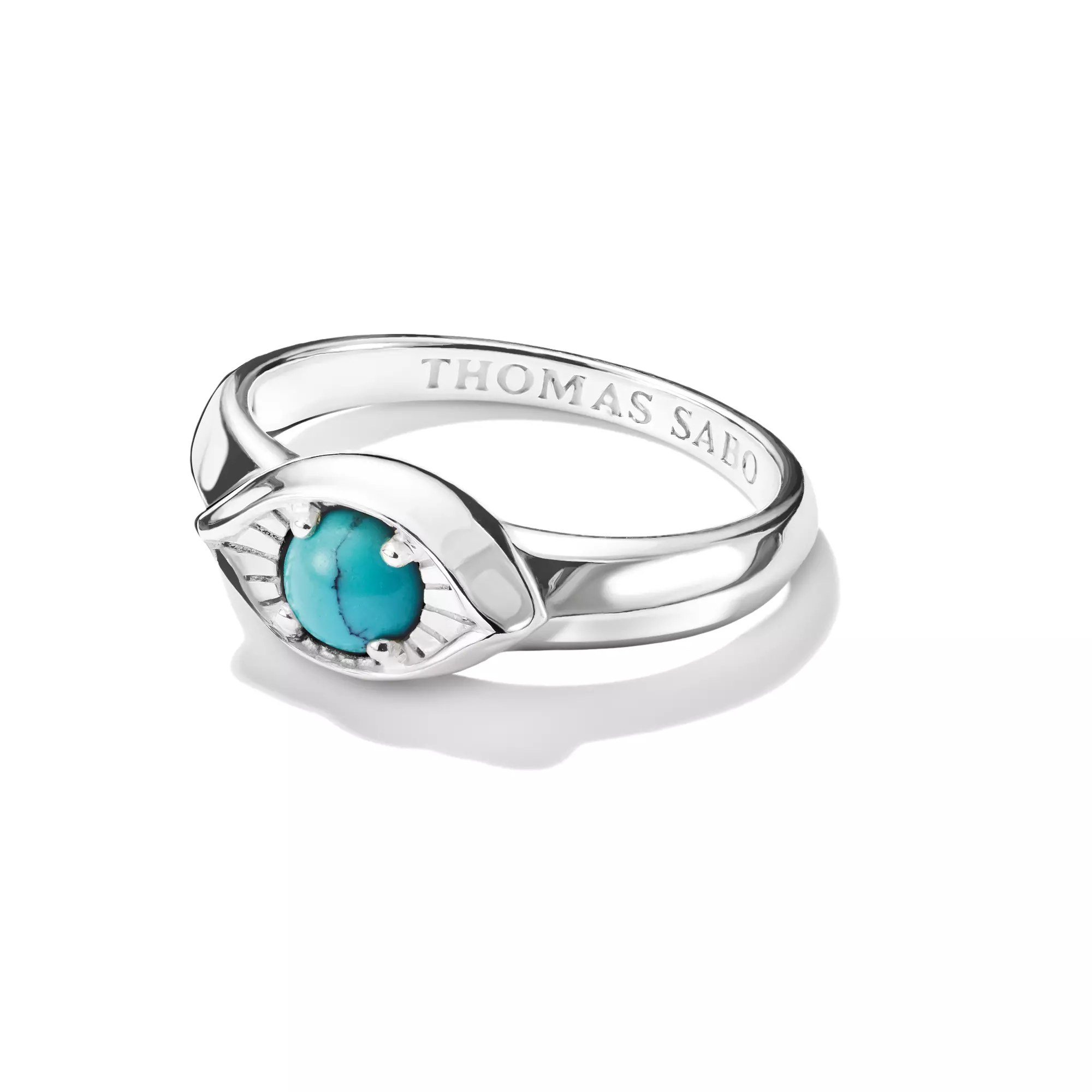 Thomas Sabo Ring Auge imitierter Türkis klein ELYNDRA Silber – Ansicht 3