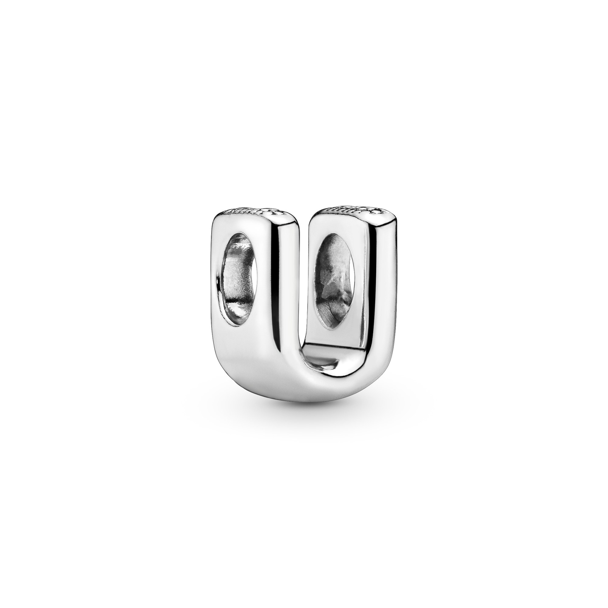 PANDORA Charm - Buchstabe U - Letter U - 925 Sterling Silber