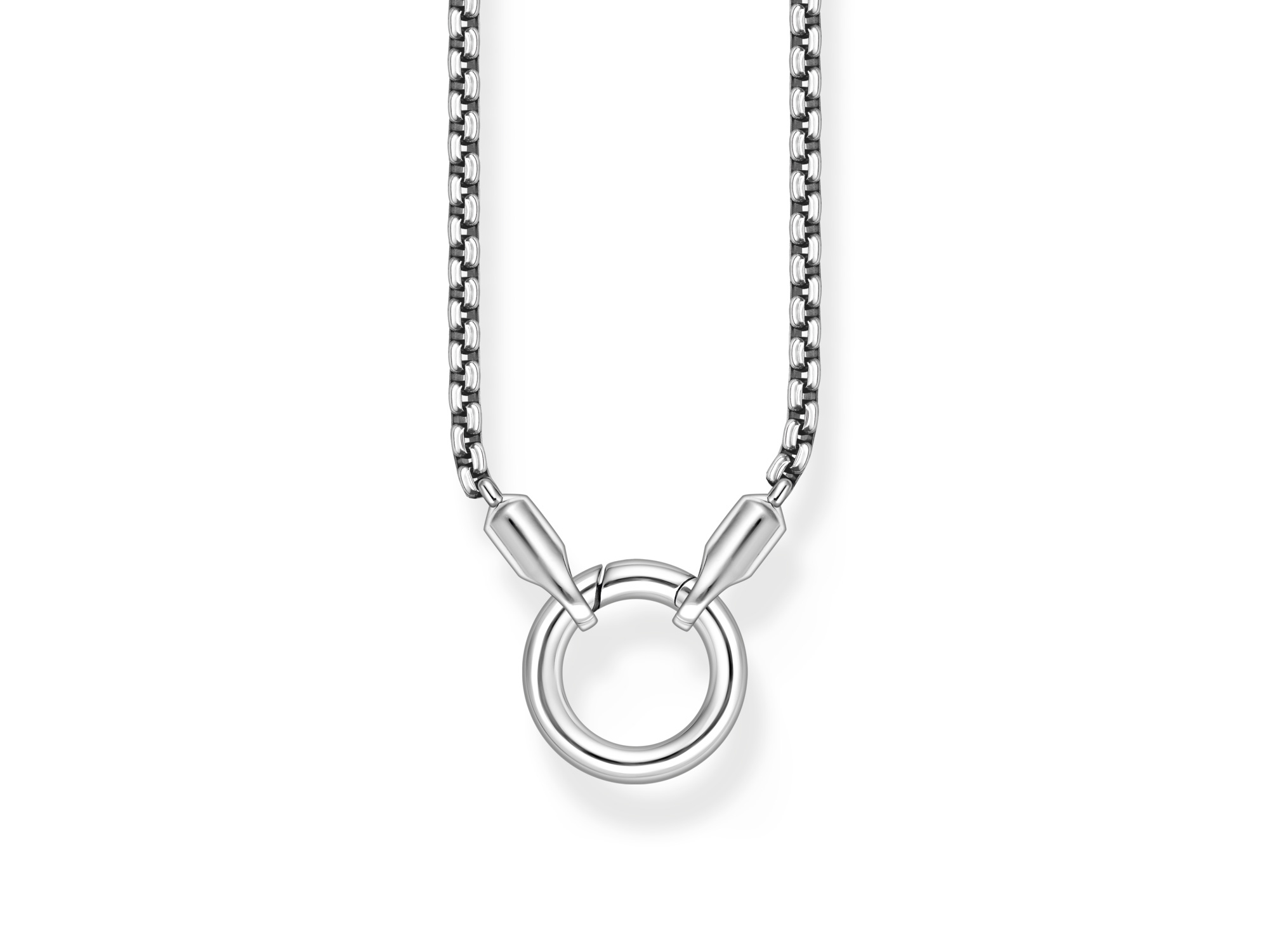 Silberne Thomas Sabo Kette KE2322-637-21-L60 aus der Rebel Basics Kollektion mit einem minimalistischen Design und einem runden Element. Länge 60 cm, ohne Anhänger.