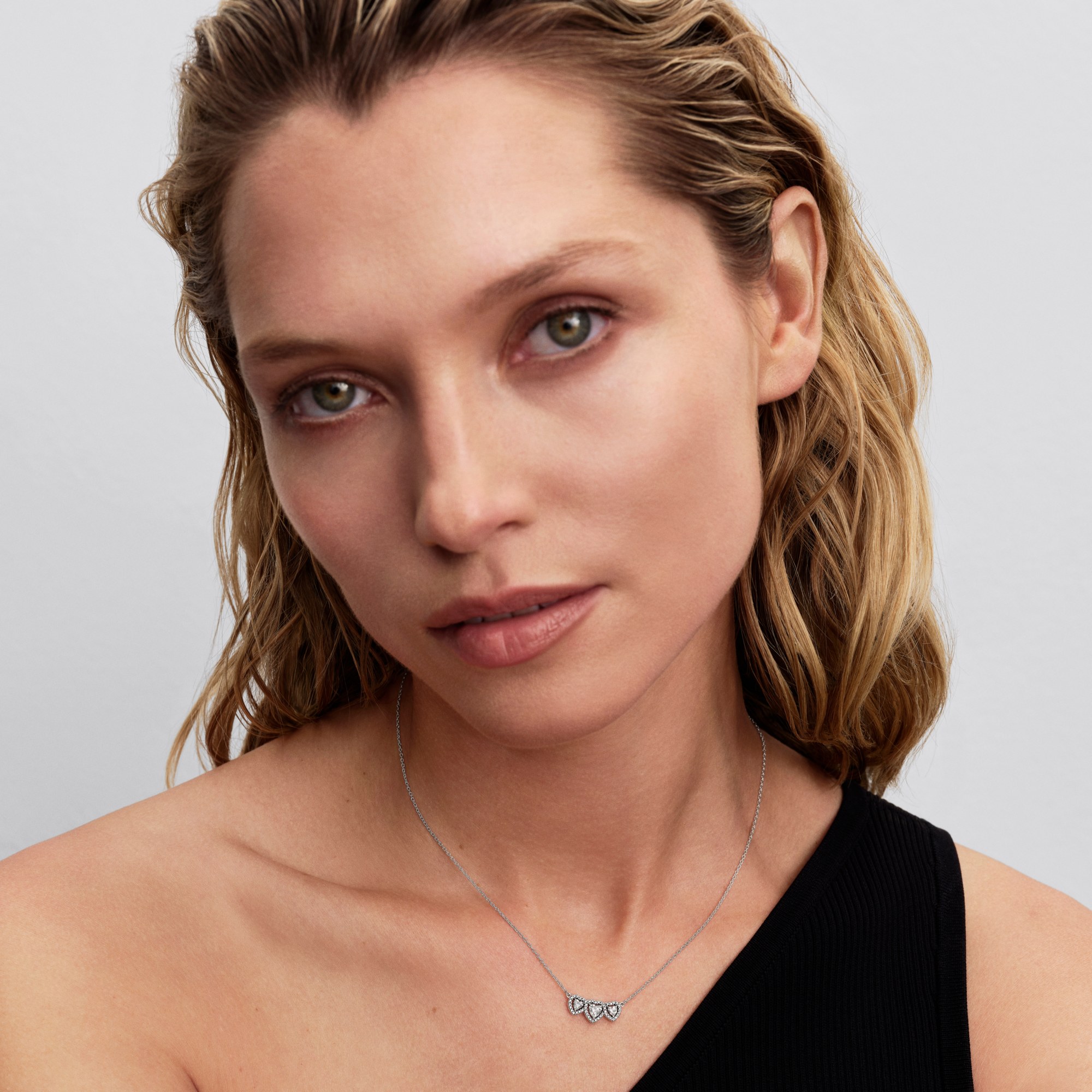 Pandora Strahlenkranz Herz Trilogie Collier Halskette - Silber - Zirkonia - 45 cm – Ansicht 3