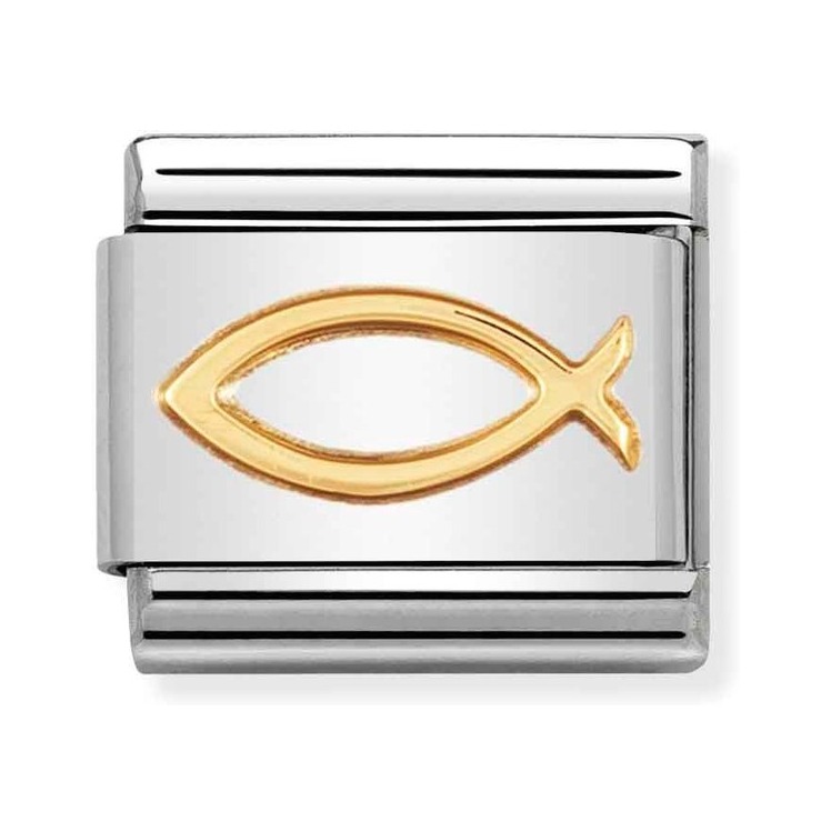 Nomination Composable Classic Charm christlicher Fisch - Edelstahl, Gelbgold