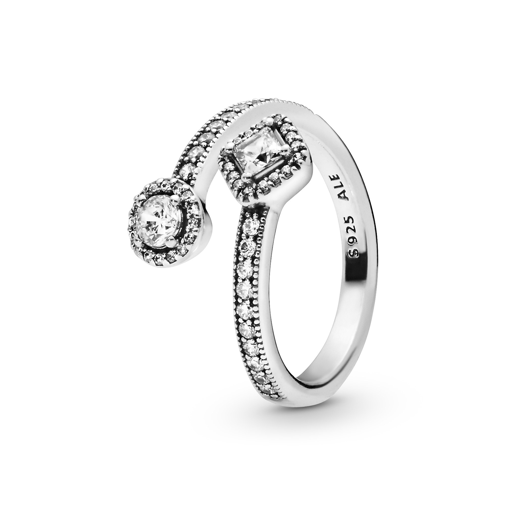 PANDORA Abstrakte Eleganz - Silber Ring - Zirkonia