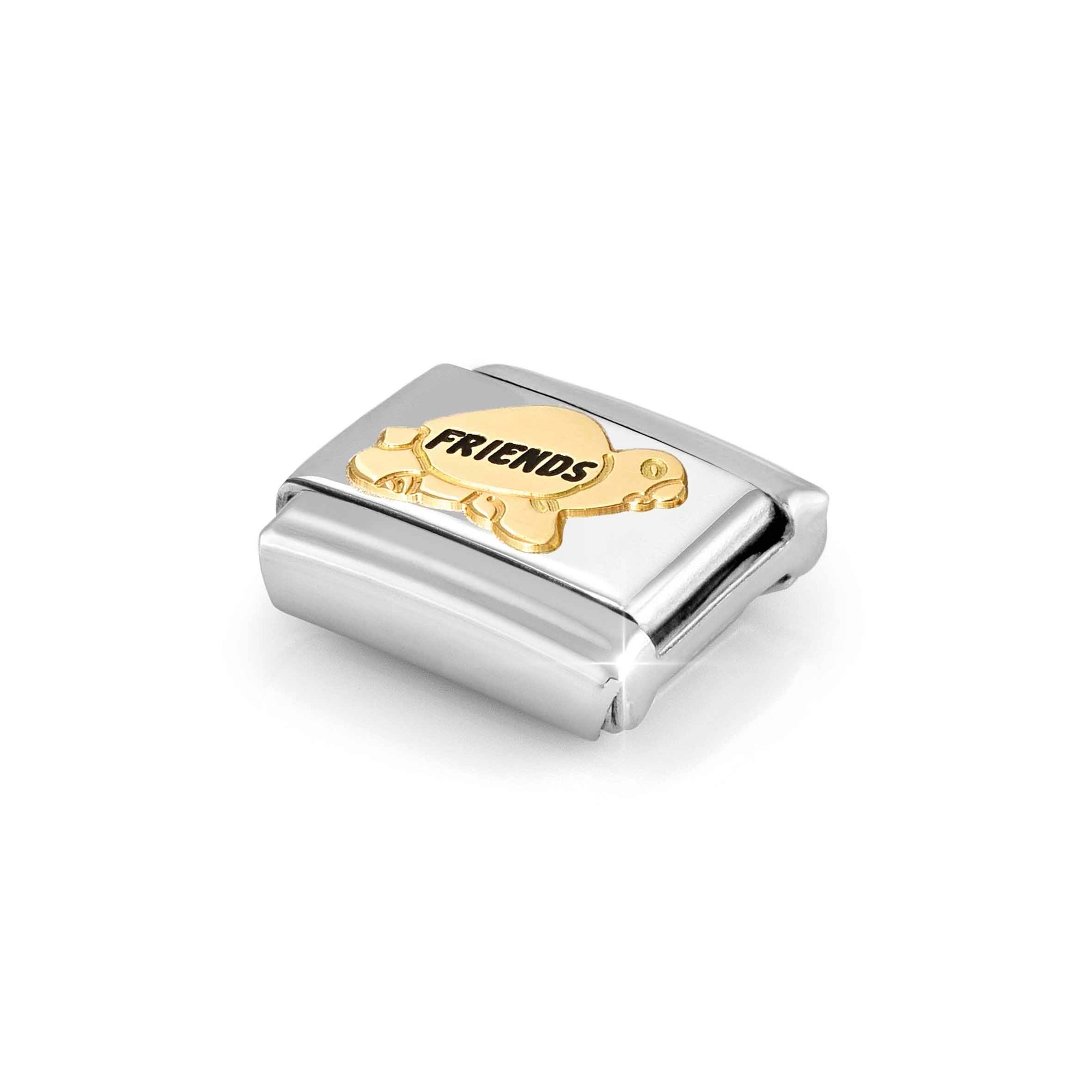 Nomination Composable Classic Charm Schildkröte Friends - Edelstahl, Gold 750 Gelbgold, Emaille – Ansicht 5