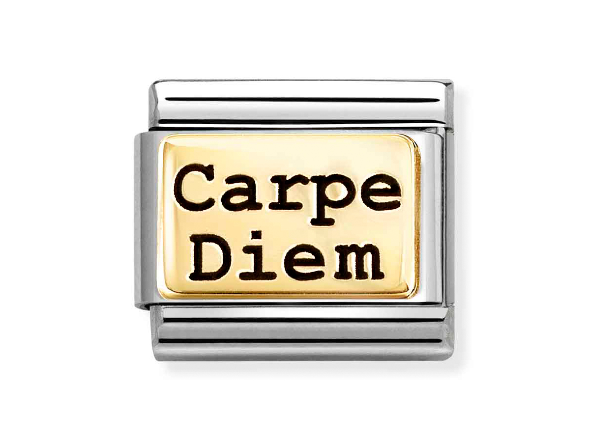 Nomination 030166 73 - CLASSIC 750/- Gelbgold Plättchen - Carpe Diem