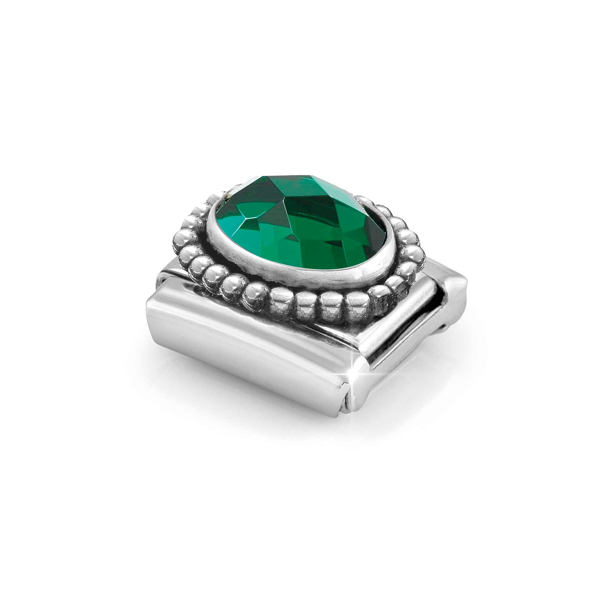 Nomination CLASSIC Element - fac. Zirkonia - oval in Sterling Silber Kugel - Smaragdgrün – Ansicht 5