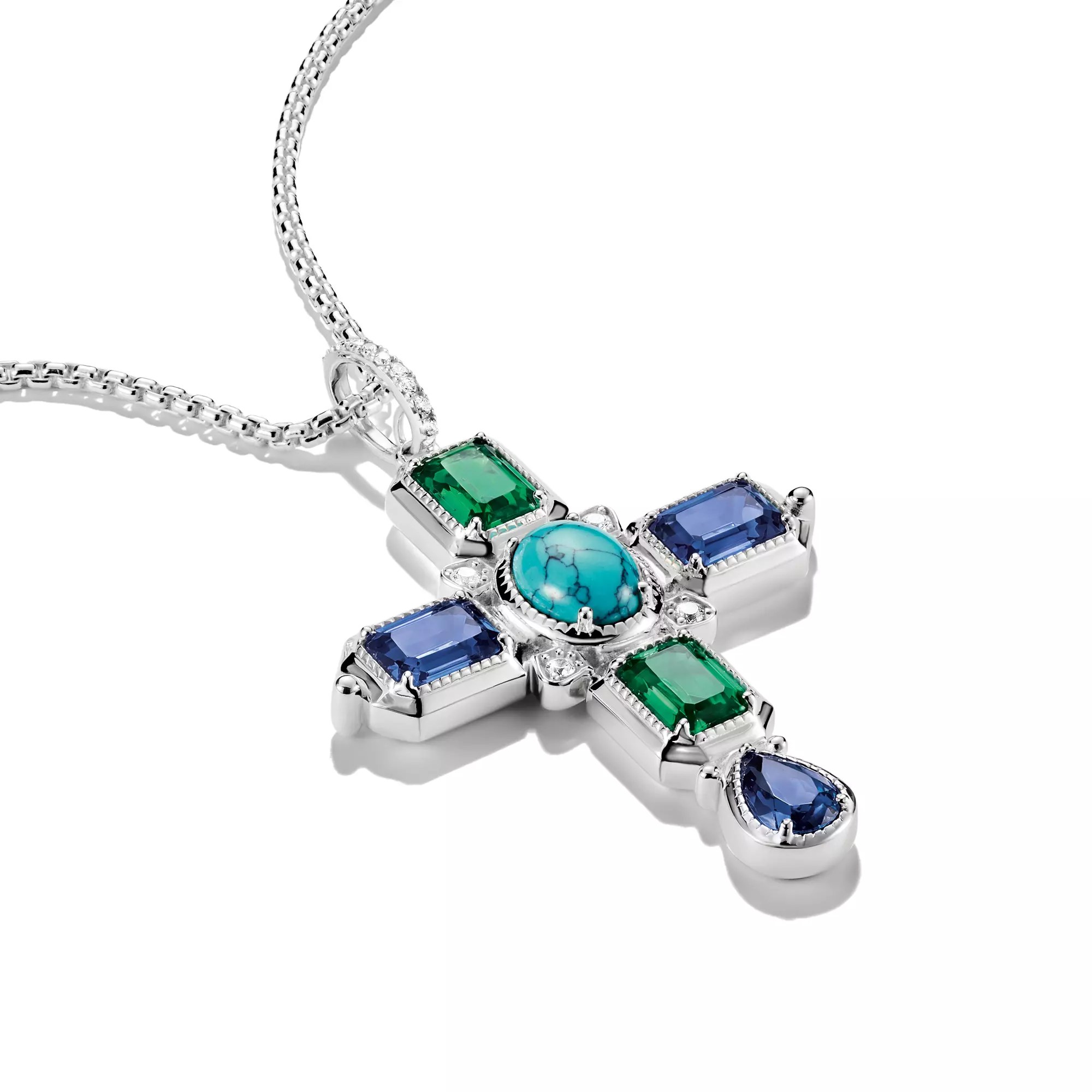 Thomas Sabo ELYNDRA - Anhänger - Sterling Silber recy. & imit. Türkis & Zirkonia – Ansicht 3