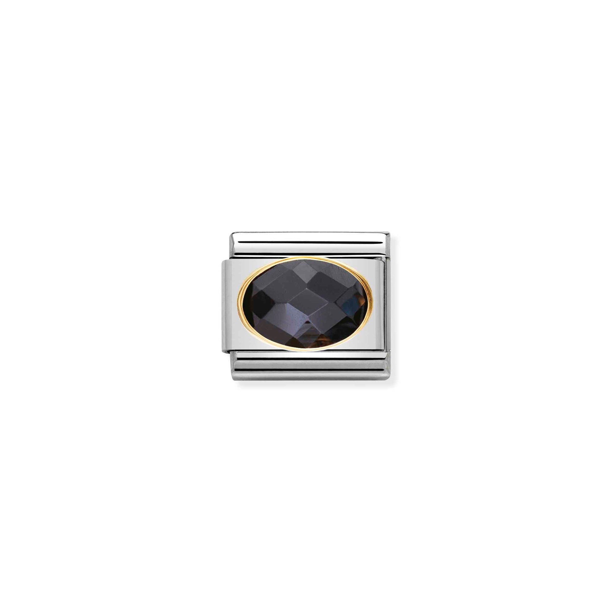 Nomination Composable Classic Charm Zirkonia schwarz - Edelstahl, Gold 750 Gelbgold – Ansicht 2