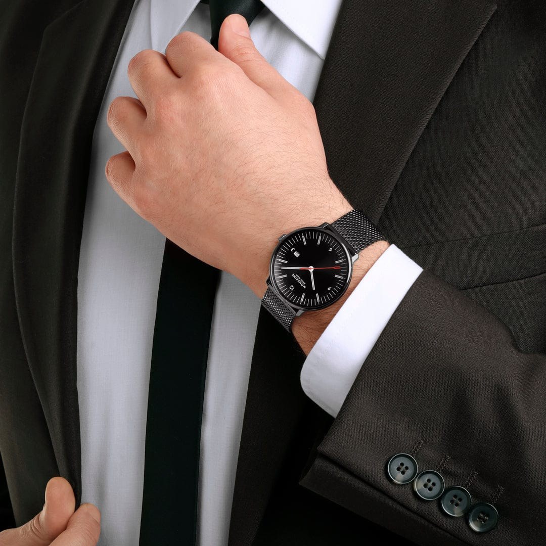 Mondaine Uhr - Doppio - Anthrazit - 41 mm – Ansicht 4