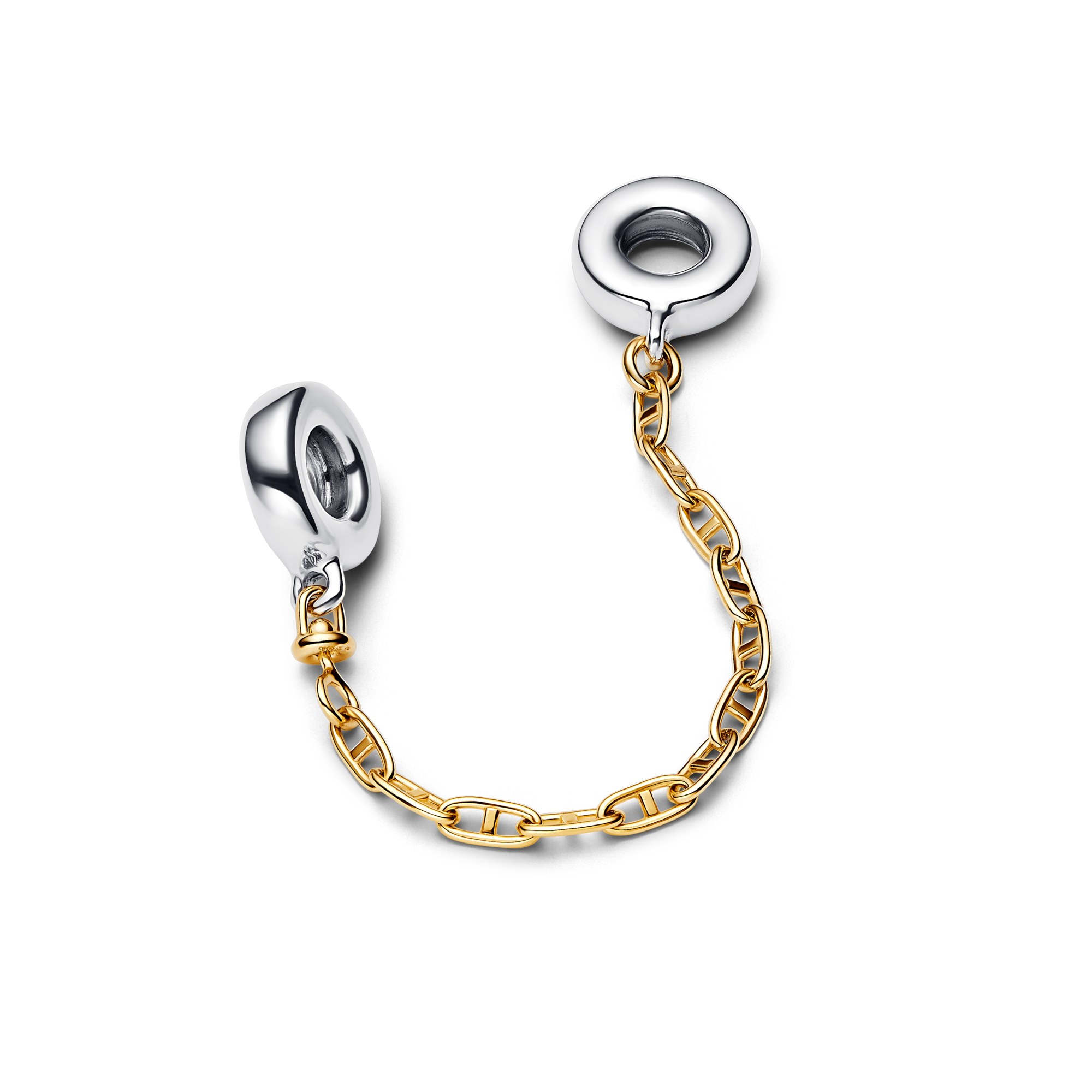 Pandora bicolor 5 cm Sicherheitskette - Sterling Silber & Gelbgold Verg. – Ansicht 3