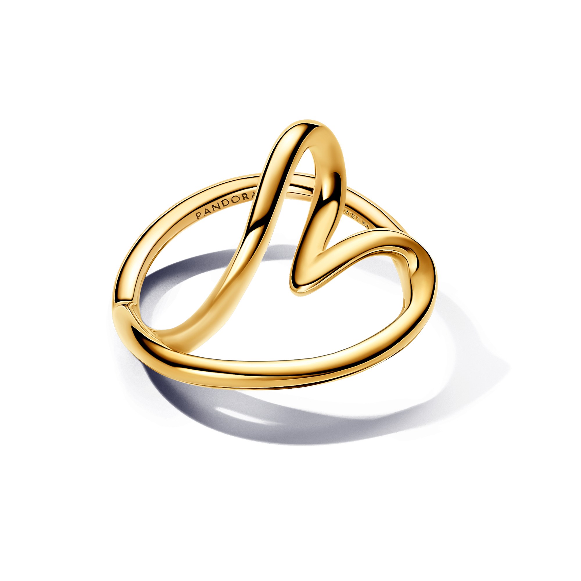 Pandora ESSENCE organisch Geformtes Herz - Ring - Gelbgold verg. – Ansicht 3