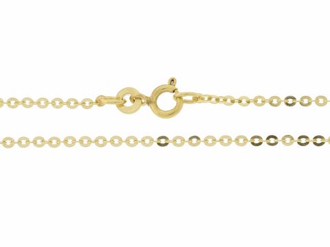Ankerkette aus 585 Gold mit einer Länge von 44 cm und einer Breite von 1,9 x 1,9 mm, ausgestattet mit einem praktischen Federring, hergestellt von Juwelier Harnisch.