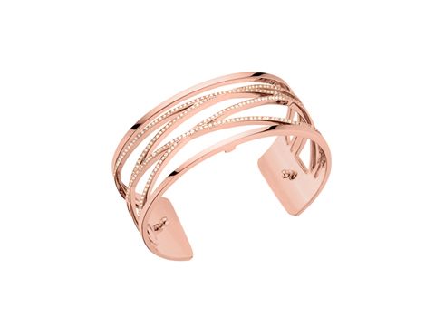 Roségoldener Armreifen von Les Georgettes, Modell Les Précieuses, 25 mm breit, mit eleganten Linien und feinen Details, ideal für stylische Akzente.