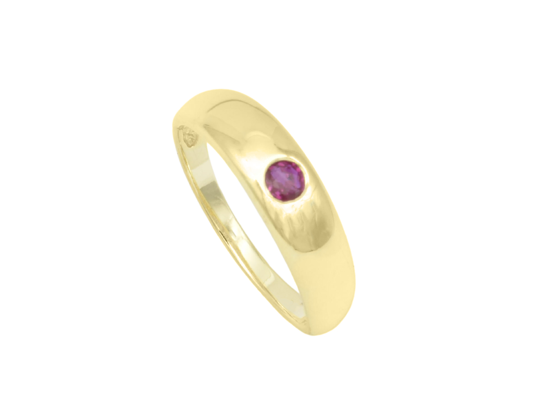 Taufring Gold 585 mit rotem Rubin Kinderschmuck Taufe