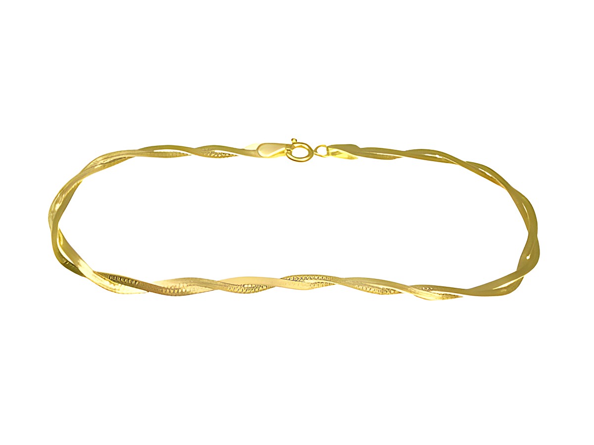 Armband geflochten aus Gold 585 im Diamantschliff, 19 cm lang, Hersteller Juwelier Harnisch, elegantes Design für jeden Anlass.