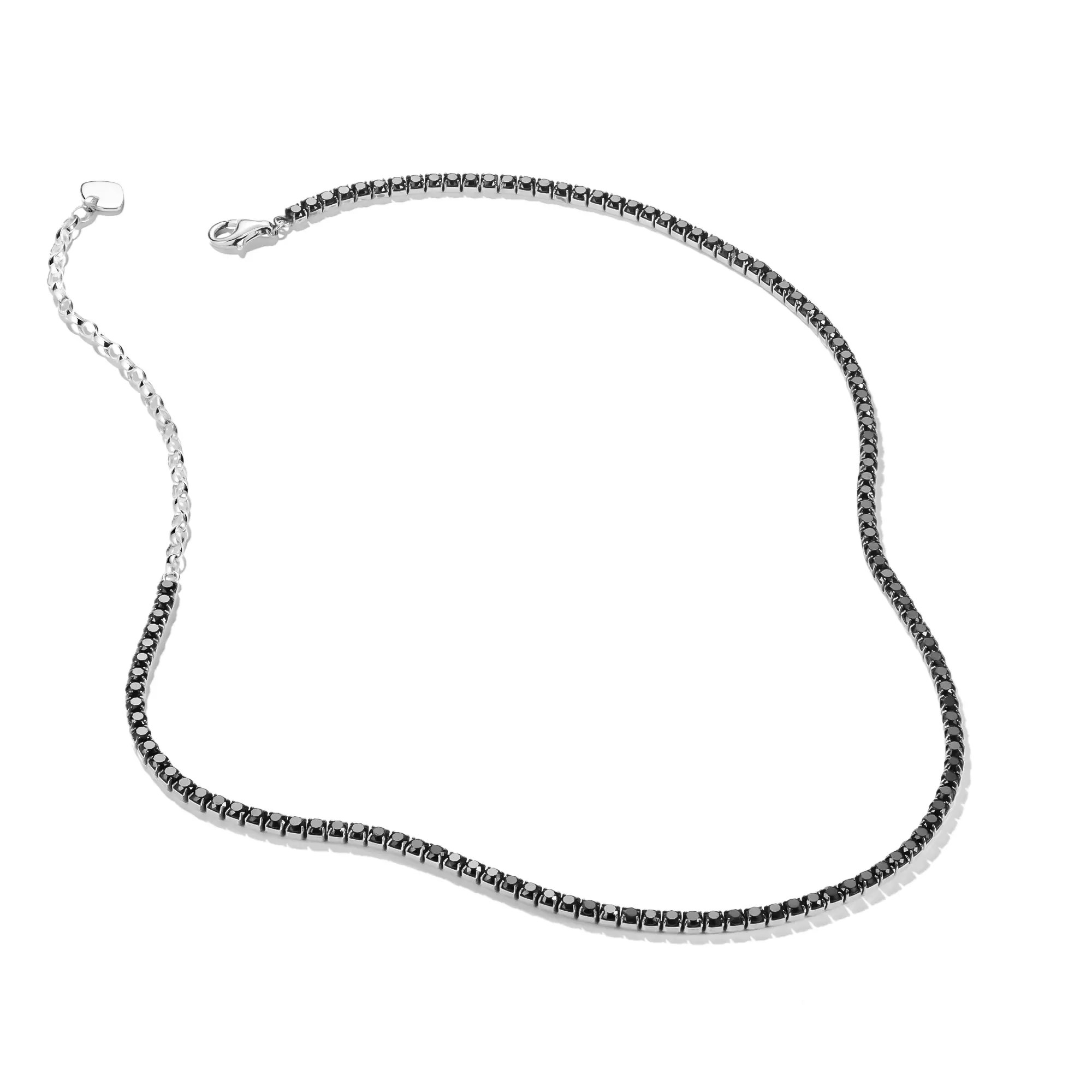 Thomas Sabo Sparkling Black Kette 38 - 42 cm - Silber geschw. & Zirkonia - Schwarz – Ansicht 3