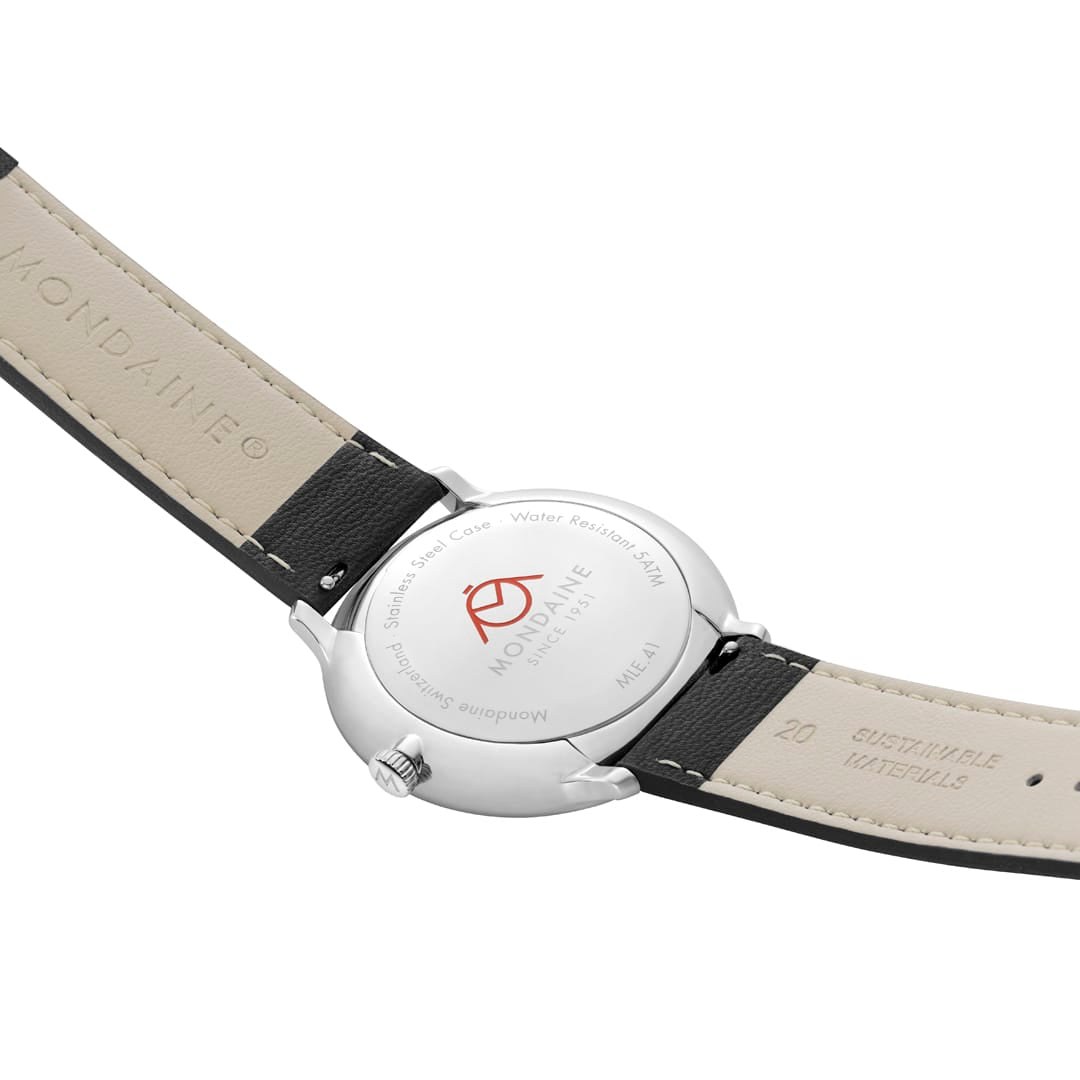 Mondaine Uhr MLE.41920.LBV - Doppio Big - SOLAR - Schwarz - 41 mm – Ansicht 3