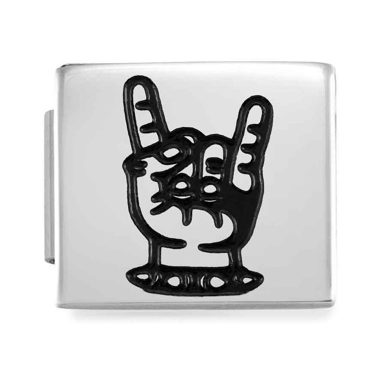 Nomination Composable Glam Charm Rock Hand - Edelstahl, Emaille