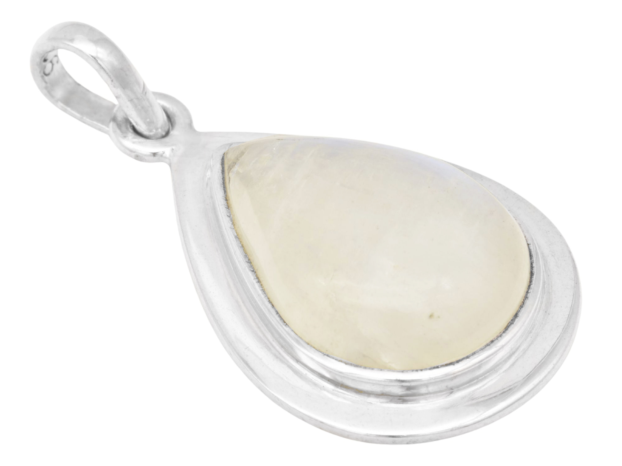 Anhänger Mondstein Tropfen - Sterling Silber 925 - poliert - Mondstein