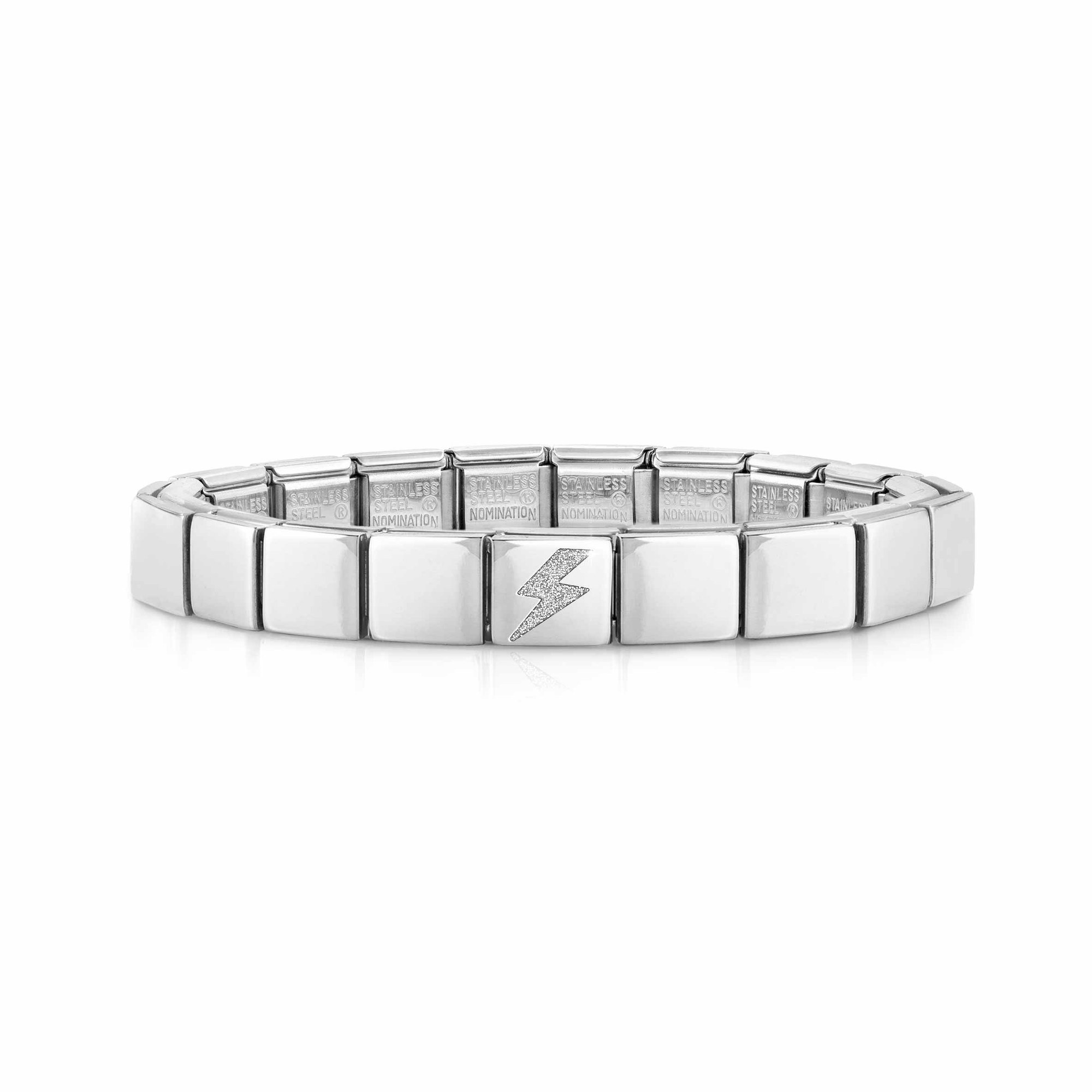 Nomination Classic GLAM Armband Edelstahl Silber - Glitter Lightening Silber