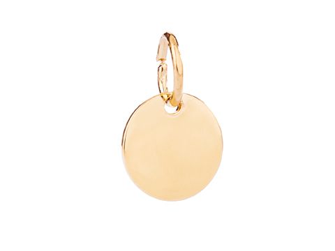 Gravurplatte Rund Anhänger klassisch Silber vergoldet, Hersteller Juwelier Harnisch, schlicht und elegant, ideal für persönliche Gravuren oder als stilvolle Schmuckstück für jeden Anlass.