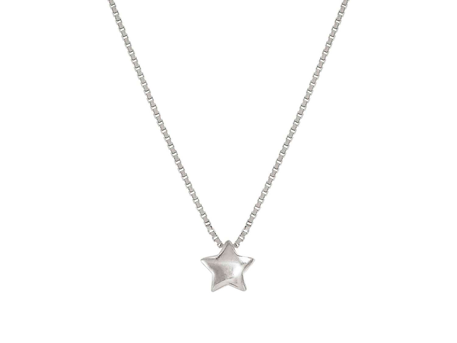Silbernes Collier von Nomination Armonica mit einem rhodinierten Sternanhänger, verstellbare Länge von 36 bis 42 cm, elegantes und zeitloses Schmuckstück.