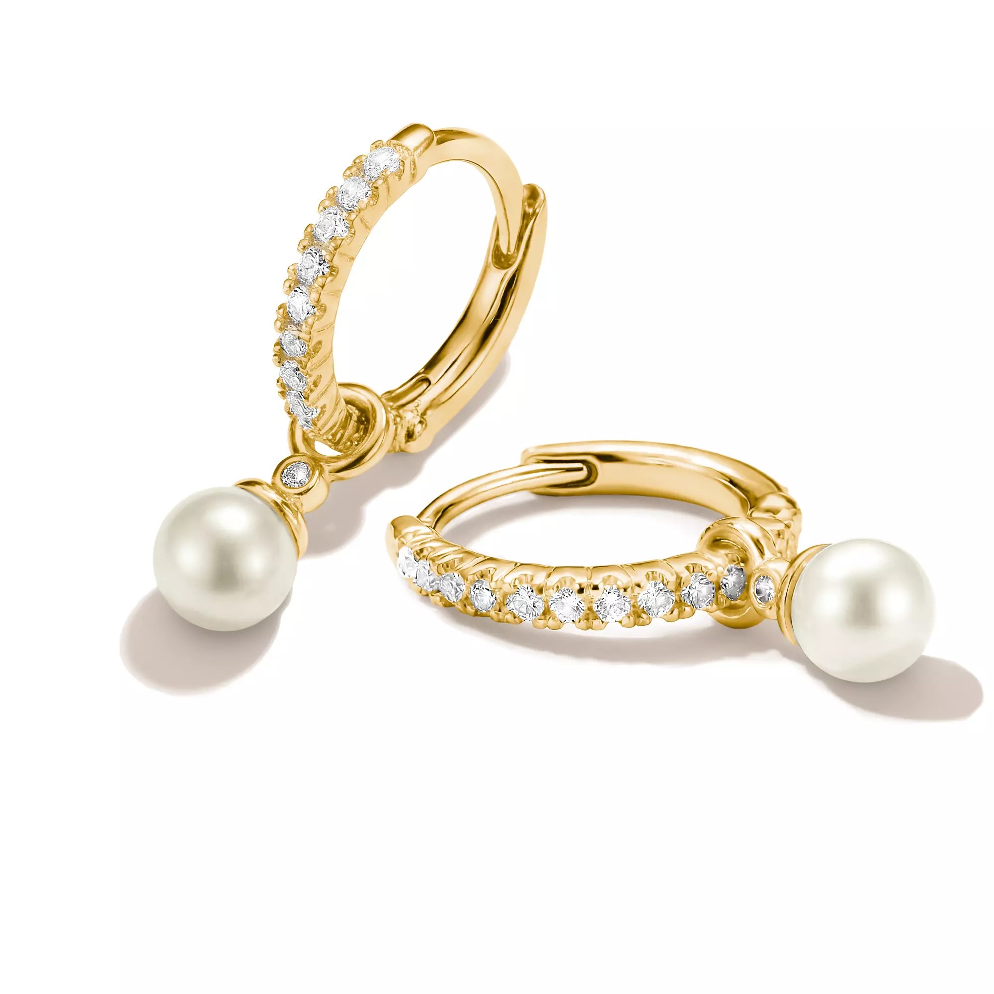 Thomas Sabo Classic Pearls - Creolen - 18K Gelbgold-Vergoldung – Ansicht 2