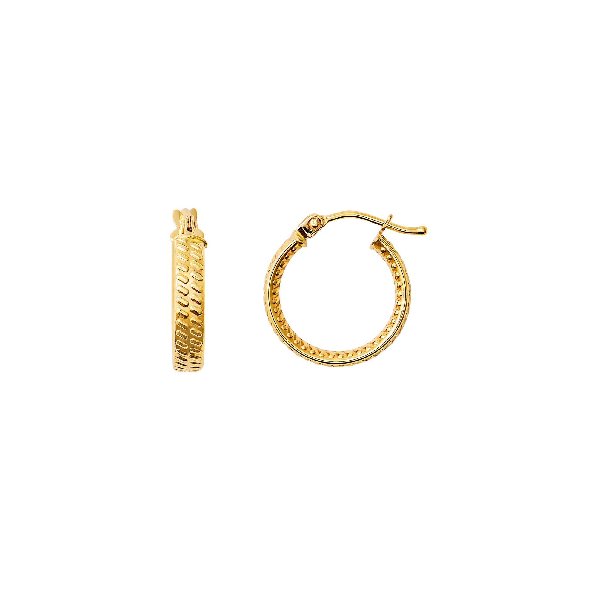 XENOX XG14K6013G - Gelbgold 585 Creolen - poliert – Ansicht 2