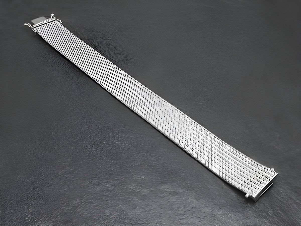 Silber Armband, super sexy im City Look, top angesagt, Hersteller Juwelier Harnisch, ohne Stein, elegantes Design für stilbewusste Träger. – Ansicht 2