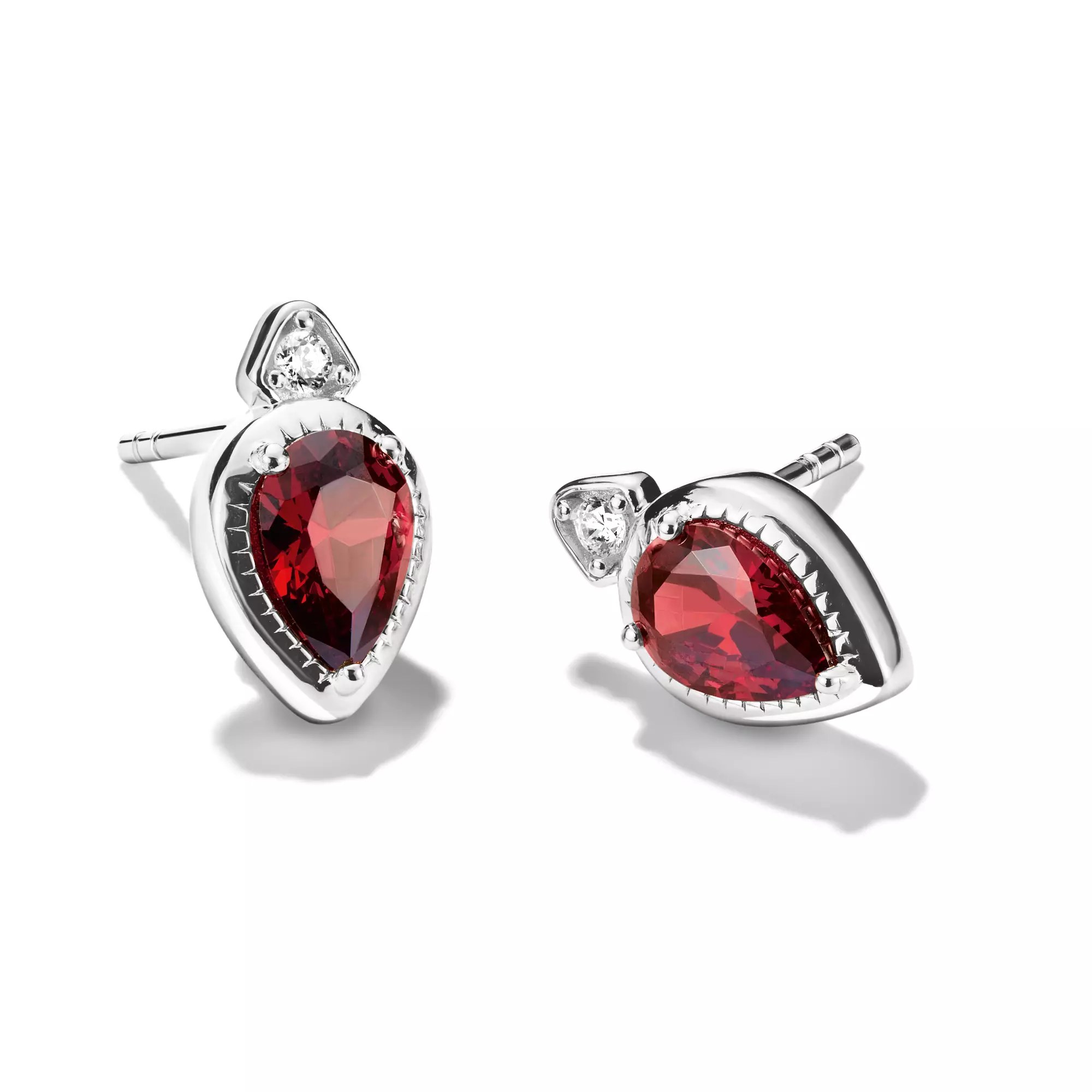 Thomas Sabo ELYNDRA Ohrstecker - Sterling Silber & Zirkonia - Rot – Ansicht 3