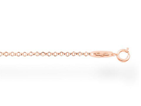 Erbskette von Thomas Sabo aus vergoldetem roségold mit einer Länge von 38-40-42 cm ohne Anhänger, elegantes Design mit feiner Kettengliederung und praktischem Karabinerverschluss.