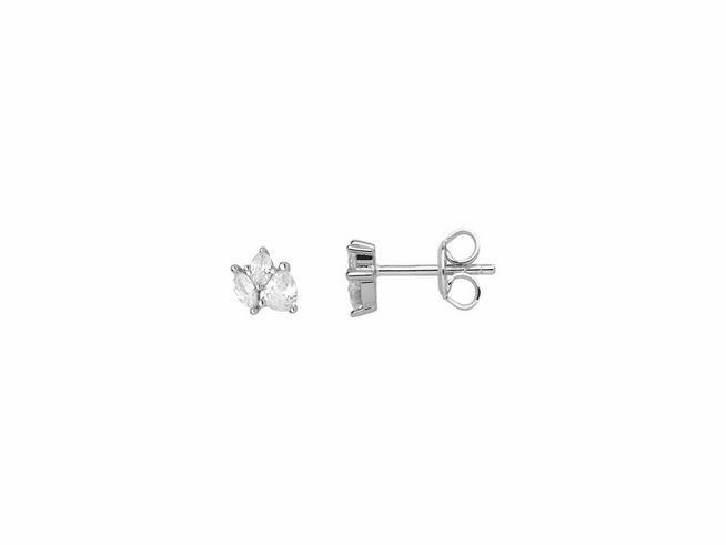 Xenox Sterling Silber Ohrringe XS2362 - SPLASH, elegante Ohrstecker mit funkelnden klaren Steinen, perfekt für jeden Anlass und eleganten Look, hochwertiger Ohrschmuck von Xenox.