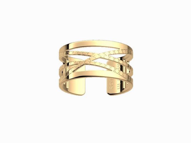 Ein eleganter Ring von Les Georgettes in Gold mit einem modernen Design und einer Breite von 12 mm, Größe 56-58, ideal für stilvolle Akzente.