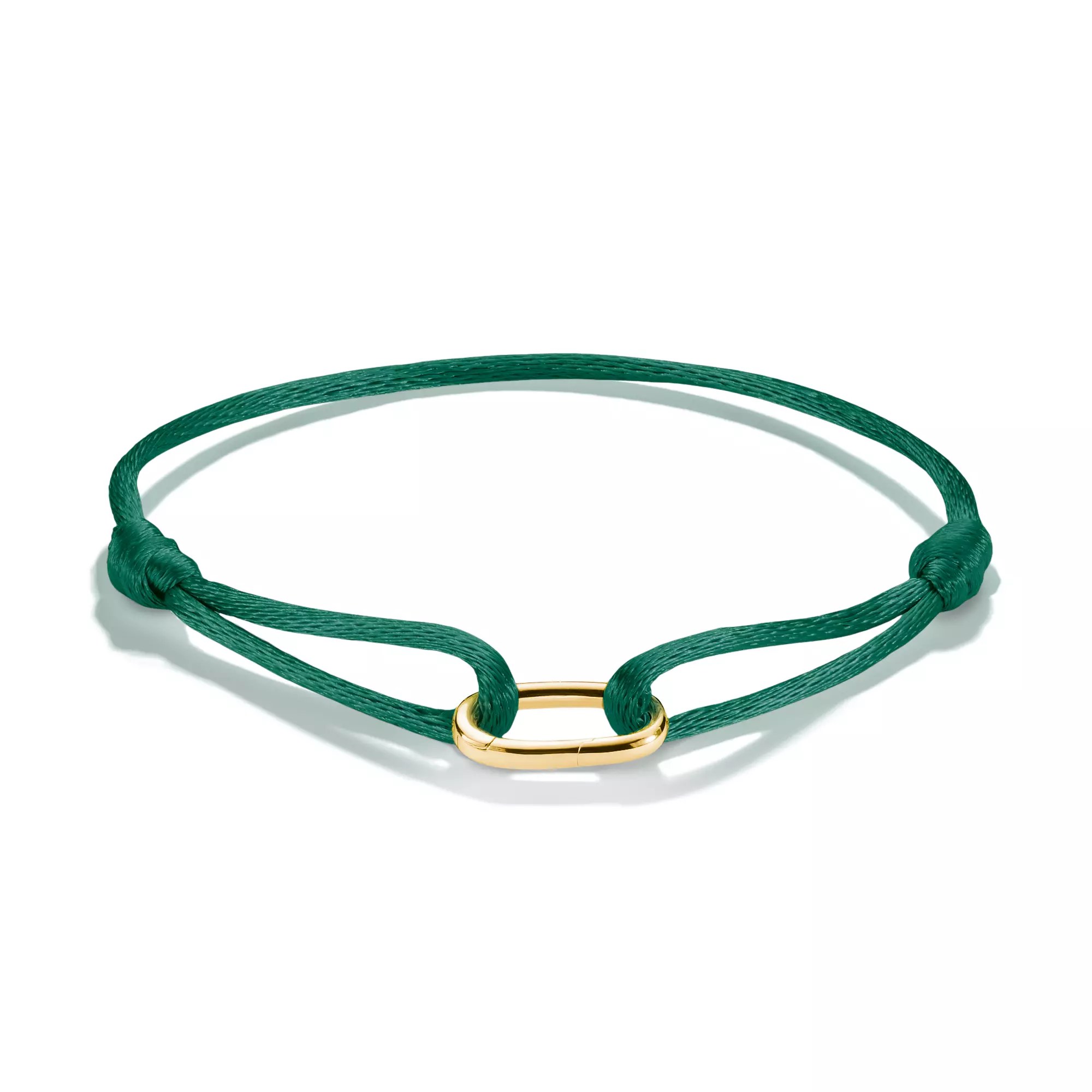 Thomas Sabo Connect - Charm Armband 14-24 cm - 750/- Gold auf Silber - Dunkelgrün – Ansicht 2