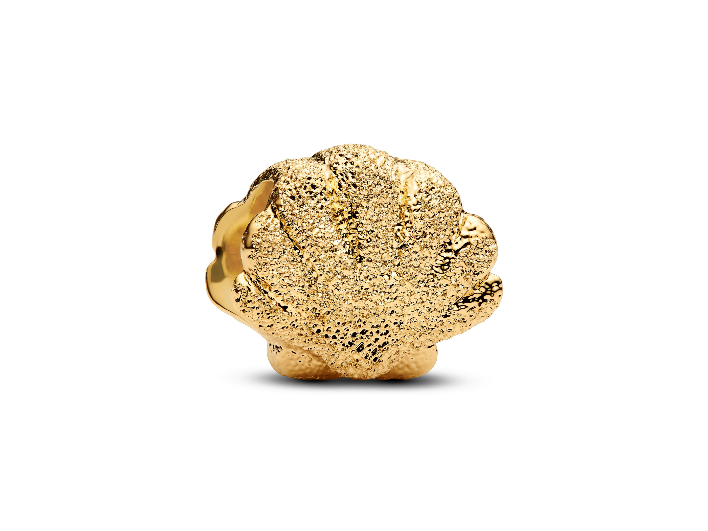 Pandora 764057C00 - Strukturierte Muschel Mini-Charm - Gelbgold Vergoldung Strukturierte Muschel Mini-Charm in Gelbgold Vergoldung von Pandora, zeigt eine detailreiche, glänzende Oberfläche und elegantes Design, ideal für Schmuckliebhaber und als neue Ergänzung für jede Kollektion.