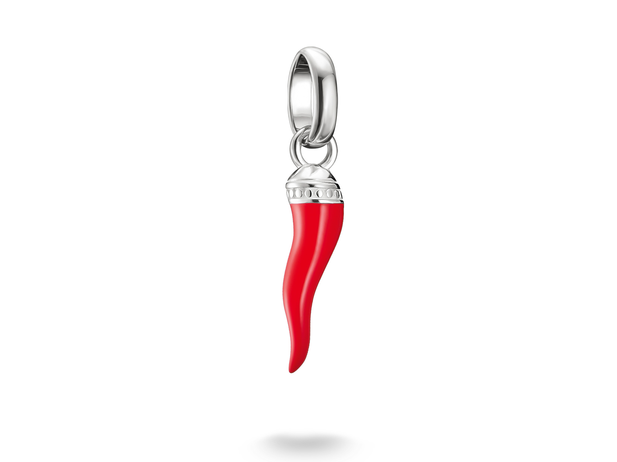 Thomas Sabo Connect - CC1328-007-10 Good Luck Rodeo Charm Rotes Cornicello - Silber, Kaltemail - Rot - Charm mit Öse