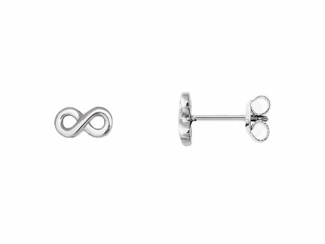 Xenox Sterling Silber Ohrringe XS3736N in Form eines Infinity-Symbols, elegant und zeitlos, Ohrschmuck für jeden Anlass.
