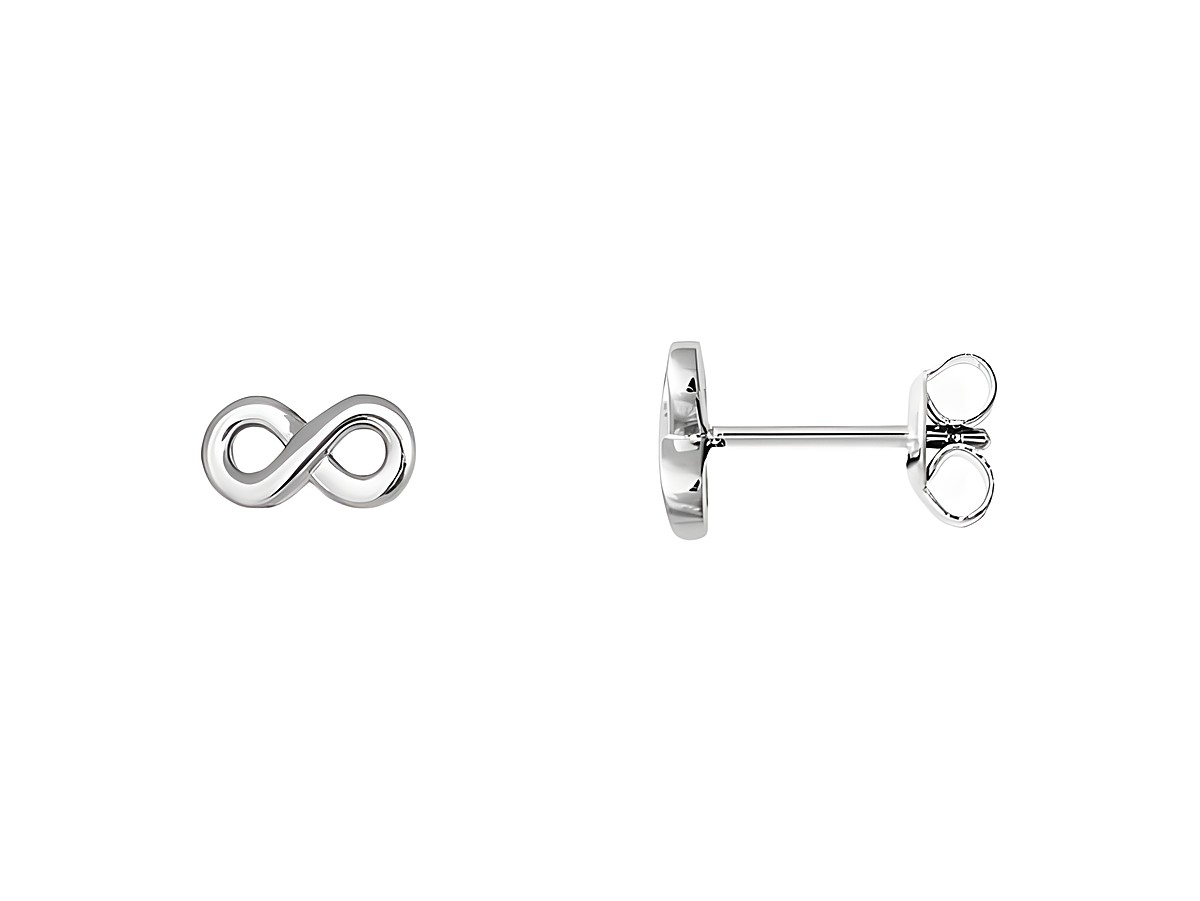 XENOX Sterling Silber Ohrringe XS3736N in Form eines Infinity-Symbols, elegant und zeitlos, Ohrschmuck für jeden Anlass.