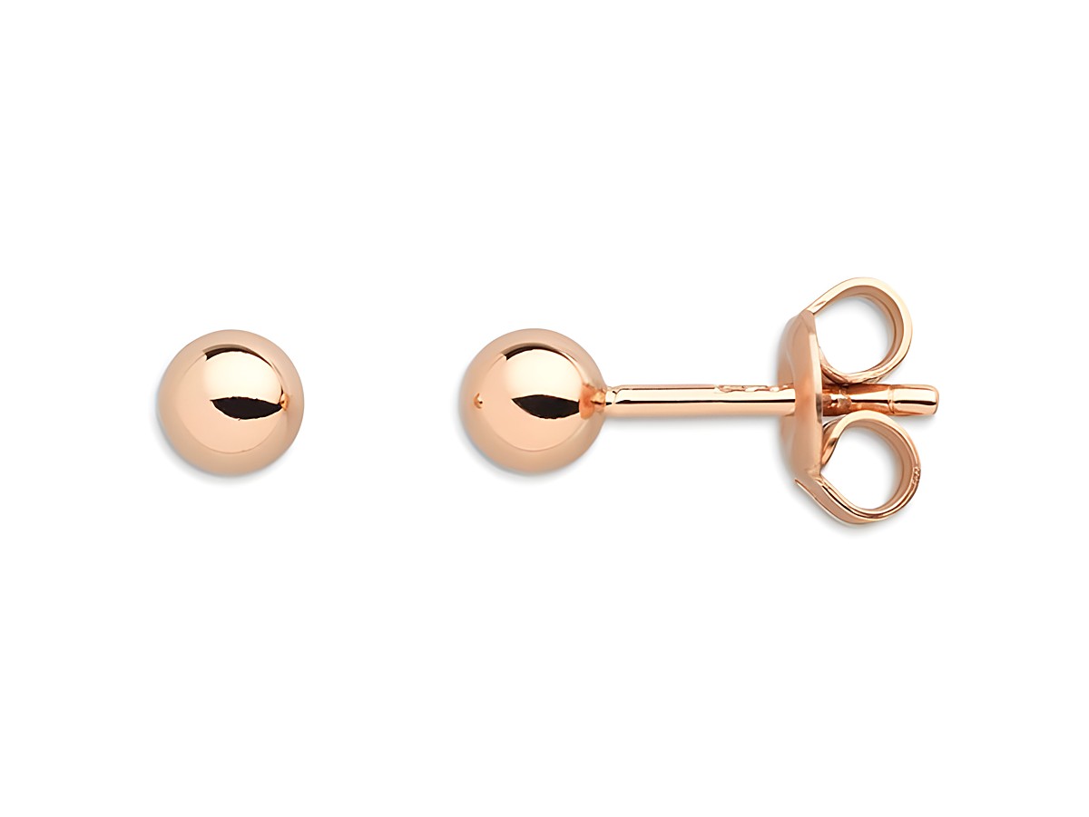 XENOX Sterling Silber Ohrringe XS3509RN in Roségold Vergoldung, zeitloses Design mit glänzenden Kugeln, idealer Ohrschmuck für elegante Anlässe.