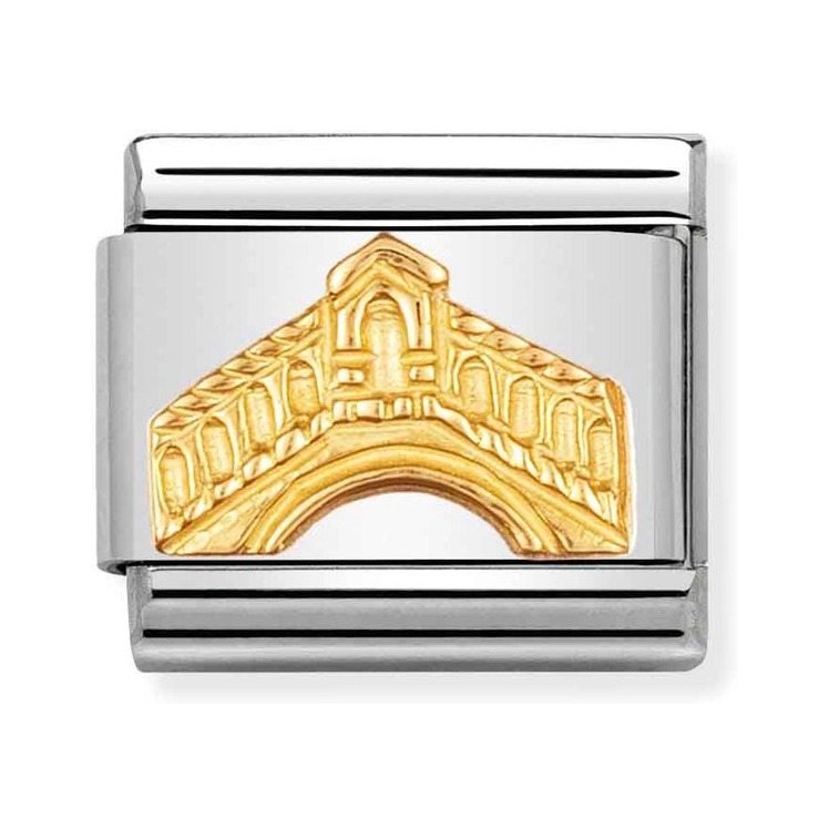 Nomination Composable Classic Charm Rialto-Brücke - Edelstahl, Gelbgold