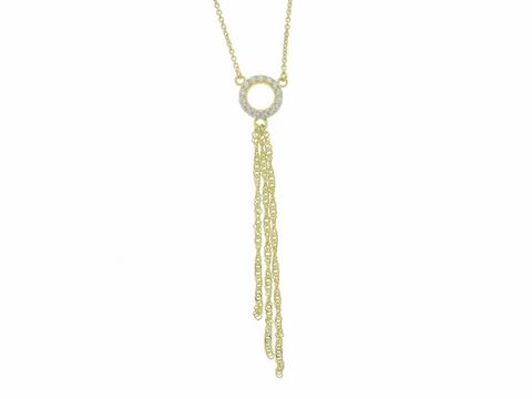 302323-0 Kette mit Anhänger in Form eines Kreises aus Silber vergoldet, filigran gestaltet, mit eleganten, hängenden Elementen, Länge 45 cm, Hersteller Juwelier Harnisch, Collierketten.
