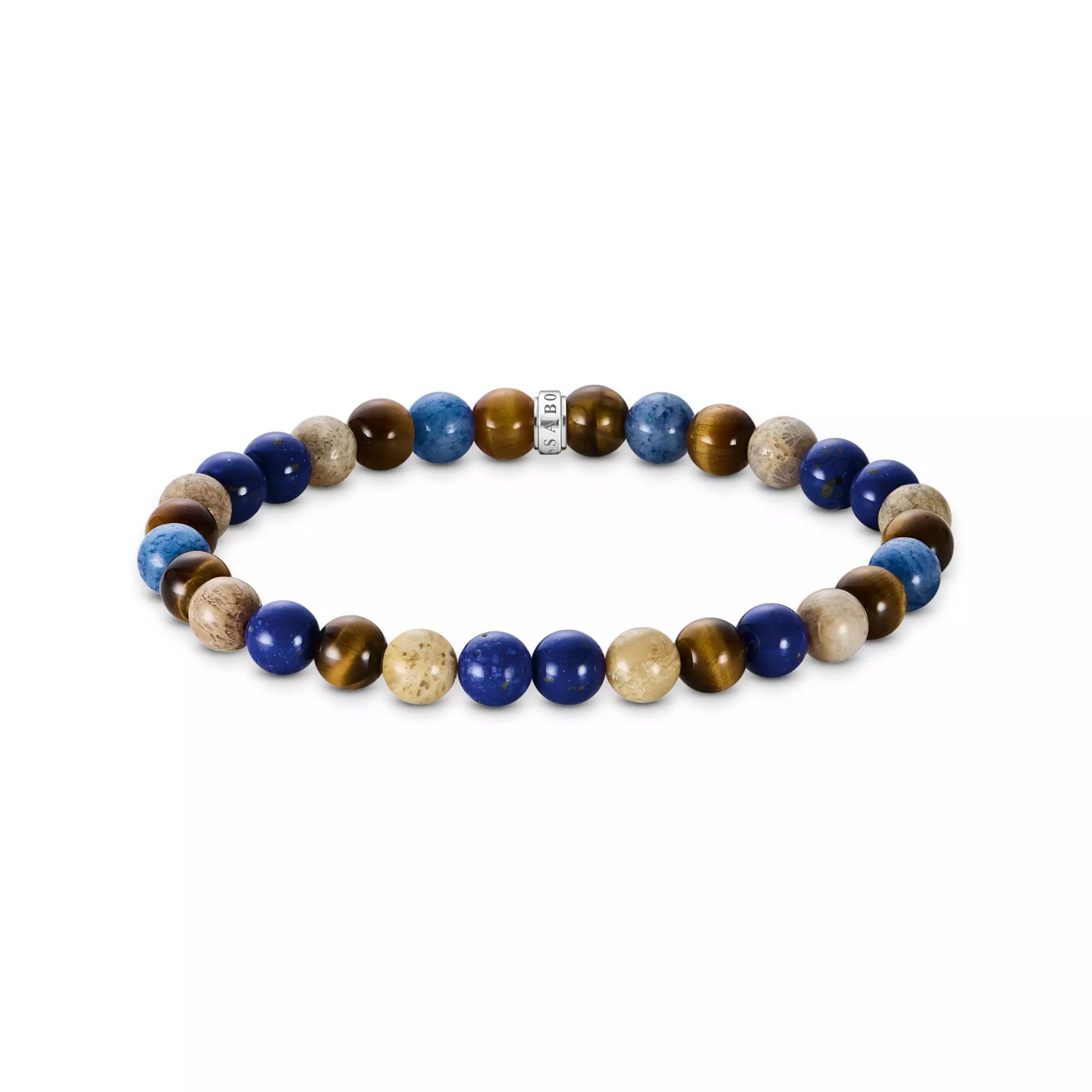 Thomas Sabo Bead-Armband in Braun- und Blautönen 7 mm – BUNT – 17 cm – Ansicht 2