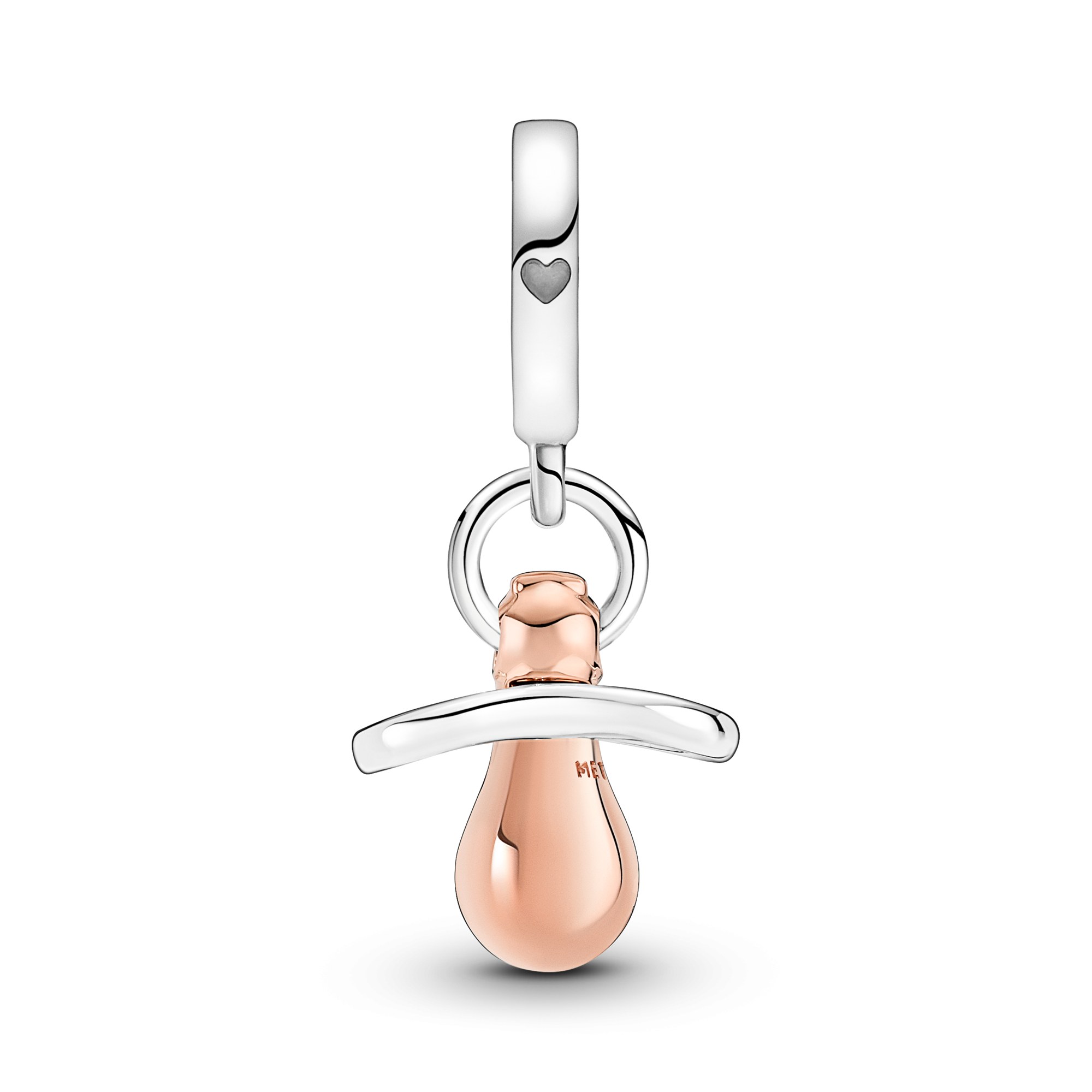 Pandora Baby-Schnuller Charm-Anhänger - Silber & Roségold Verg. Zirkonia – Ansicht 3