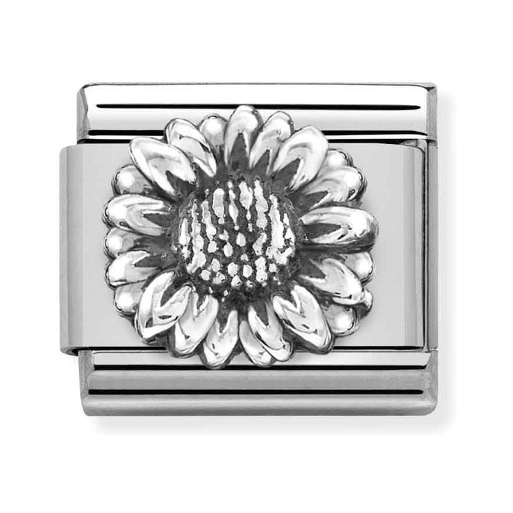 Nomination Composable Classic Charm Sonnenblume - Edelstahl, Sterling Silber